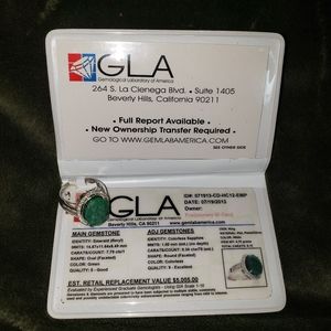 Emerald and White Sapphire Cocktail Ring